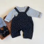 [66-90cm] 小花柄 サロペットORインナーシャツ - Image 11