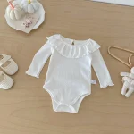 [66-90cm]ロンパース フリル襟 肌触り良い ベビー服 - Image 9