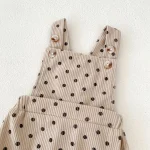 [66-100cm] ドット サロペット ロンパース or 花柄インナー シャツ - Image 7