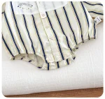 [66-90cm] ボーダー ロンパース