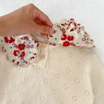 [66-100cm] 刺繍 襟 トップス - Image 18