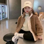 [90-130cm] フェイクムートン コート - Image 5