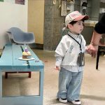 [90-140cm]レイヤード プリント チェック柄 トップス/デニムパンツ - Image 3