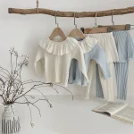 [73-100cm] 丸襟リブ セットアップ - Image 4