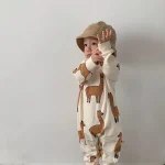 [66-100cm]アルパカ柄 オールインワン - Image 9