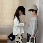 [80-150cm]長袖Tシャツ デザートプリント シンプル 定番 兄妹お揃い - Image 10
