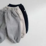 [73-100cm] 韓国風 ポケット付き ボア付き カジュアル パンツ - Image 4