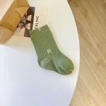 [GOODS] シンプル カラー英字 ソックス - Image 5