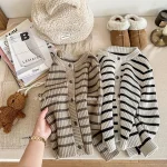 [80-130cm] ボーダー カーディガン - Image 6