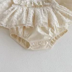 [66-90cm] レース フリル ロンパース - Image 6