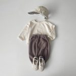 [66-120cm]スウェット 無地 クルーネック ルーズ 着心地良い トップス - Image 7