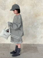 [90-150cm] ボーダー カジュアル セットアップ - Image 7