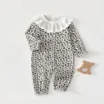 [66-90cm]ロンパース レオパードOR月柄 オールインワン - Image 5