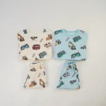 [80-130cm] 車プリント カジュアル セットアップ - Image 10