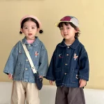 [80-150cm]デニム アウター ポケット付き カジュアル 人気 - Image 7