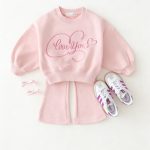 [73-120cm]刺繍 スウェット&フレアパンツ セット - Image 2