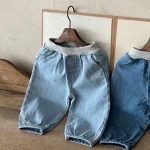 [73-110cm] ポケット付き デニム パンツ - Image 2