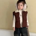 [80-150cm] ボア襟 ベスト - Image 9