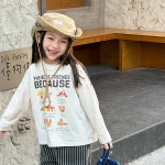 [80-130cm]Tシャツ 長袖 英字プリント 可愛い 女の子 おしゃれ - Image 10