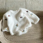 [1-18M] ローズ柄 ロンパース - Image 4