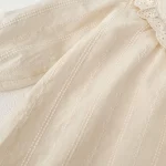 [66-130cm] リボンレース ロンパース OR ワンピース