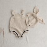 [66-90cm]3点セット ニット カーディガン&サロペットロンパース&帽子 - Image 8