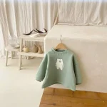 [73-100cm] 熊柄 カジュアル セットアップ - Image 2