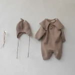 [66-90cm] 韓国風 ノーカラー ロンパース - Image 16