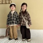 [80-150cm]シャツ チェック柄 カジュアル 合わせやすい トップス - Image 7