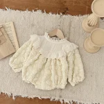 [66-90cm]フリル襟 ロンパース - Image 9