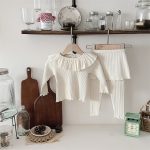 [73-100cm] フリル カラー トップス&スカート パンツ 2点セット - Image 5