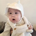 [66-90cm] 熊デザイン フリース ロンパース