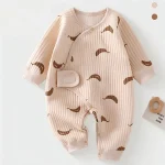 [52-80cm]オールインワン バナナ柄 肌触り良い おしゃれ ベビー服 - Image 2