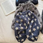 [80-130cm] 星柄 カジュアル ボア パンツ - Image 12