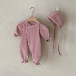 [66-90cm]ロンパース&帽子 セット 無地 肌に優しい ベビー服 - Image 15