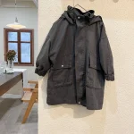 [80-150cm] フード付き ロング アウター - Image 10