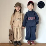 [80-150cm] 英字柄 フリース セットアップ - Image 12