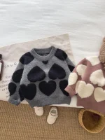 [73-110cm] ハート柄 トップス - Image 6