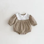 [66-130cm] スクエア襟 ワンピース or  ロンパース - Image 8