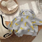 [66-90cm]恐竜プリント セットアップ