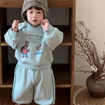 [73-110cm] カートゥーン ボア付き セットアップ - Image 4