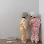 [80-120cm]ハート ベスト + パンツ セットアップ