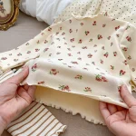 [66-100cm] ボーダー 花柄 トップス - Image 5