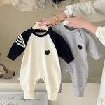 [66-90cm] ハート柄 オールインワン - Image 2