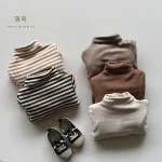 [80-130cm] ハイネック ボアインナー シャツ - Image 6