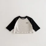 [73-100cm] カラー切り替え シャツ - Image 3