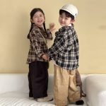 [80-150cm]シャツ チェック柄 カジュアル 合わせやすい トップス - Image 21