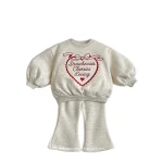 [73-120cm] リボン 英字 カジュアル セットアップ - Image 5