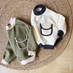 [80-150cm] ポケット付き クールネック トップス - Image 7