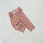 [73-100cm] リボン リブ レギンス - Image 3